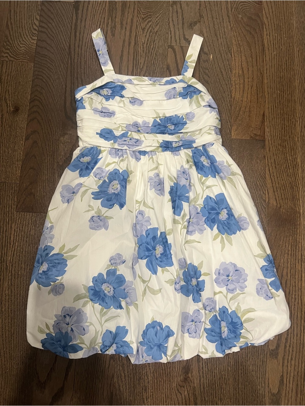 abercrombie kids White Dress with Blue Floral Print